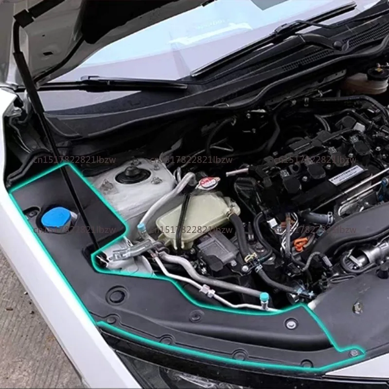 Car Styling Engine Bay Side Panel Cover Pair-long Version Fit for 10TH GEN for HONDA CIVIC 2016-2019