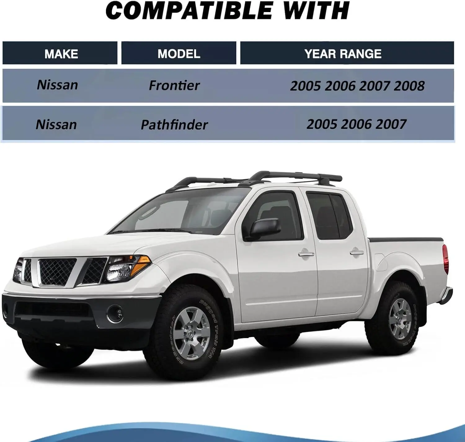 Headlight Assembly Compatible with 2005-2008 Nissan Frontier and 2005-2007 Nissan Pathfinder, Replacement Headlamps Head Lights