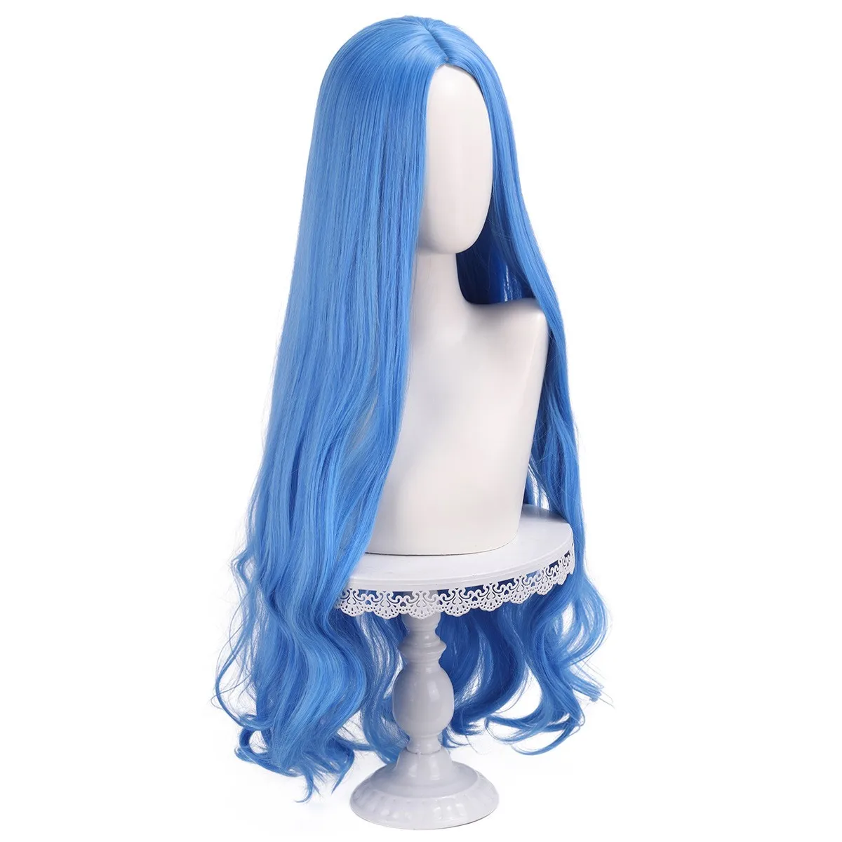 Evil Chloe Charming Cosplay Costume Blue Mixed Wig Wicked Wonderland Chloe Film Wigs Halloween Carnival Party Props Synthetic