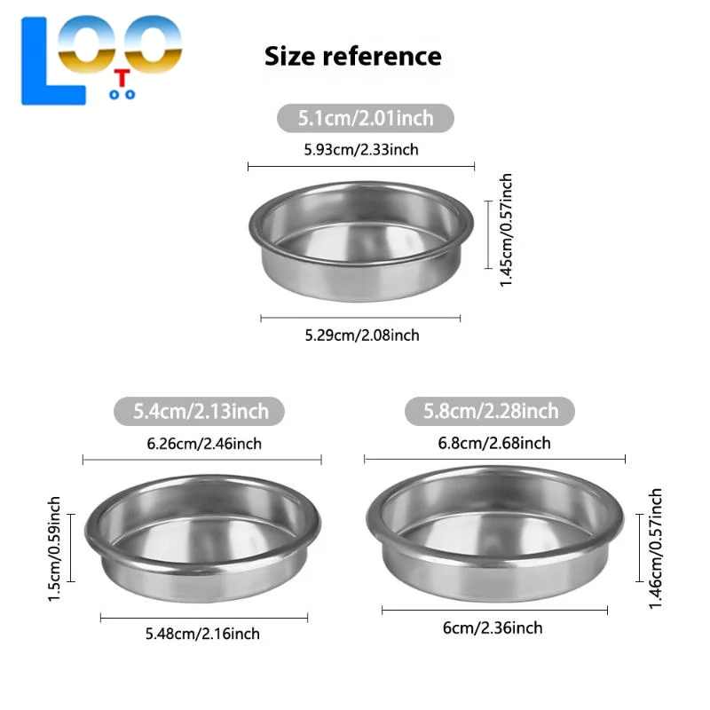 Coffee Blind Filter Bowl 51/54/58mm Stainless Steel Non Pressurized Filter Cup For Backwashing In Semi Automatic Coffee Machine