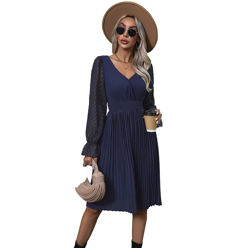 Polyester Women's Long Sleeves Dress Pullover Robe Longue Vestido Inverno Sexy Femeninas Elegantes Vestidos Muje