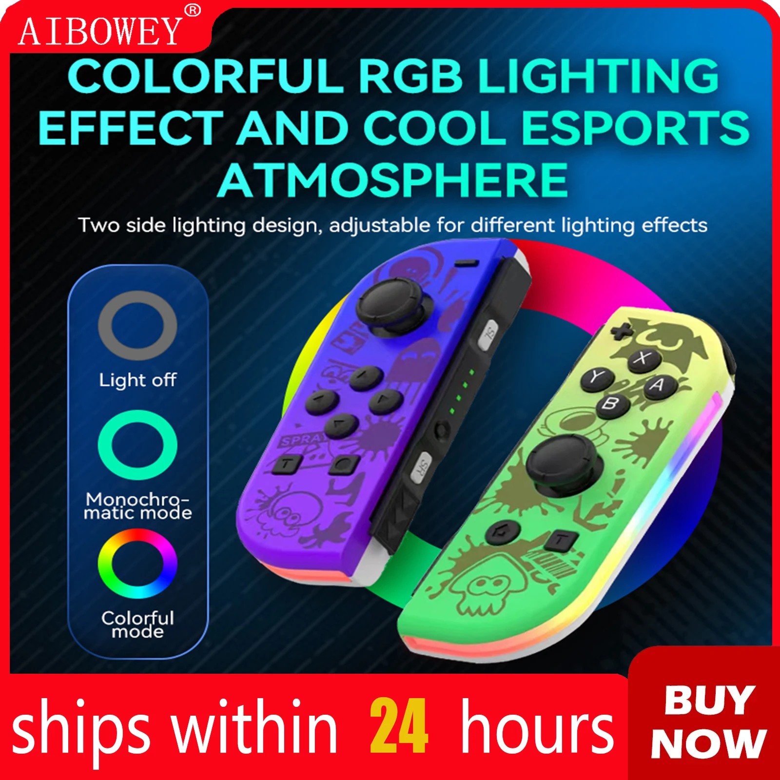 

new for Nintendo Switch Gamepad Controllers for Joystick Support 6 Axis Gyro Wake Up Function Multi Color Joypad(L/R)