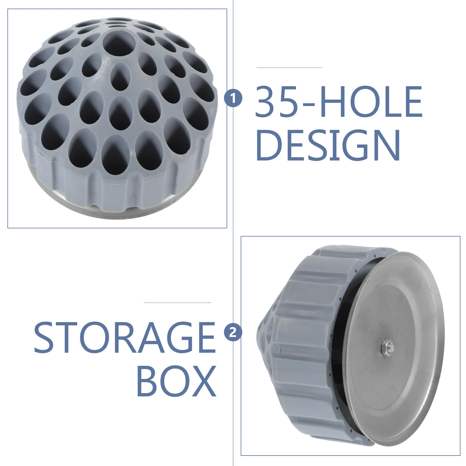 

35 Hole Jade Carving Tool Box Plastic Drill Bit Storage Case Organizer Safe Durable Long Time Use Firm Flat Base