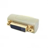 DVI 24 + 1 หญิงถึง DVI 24 + 1 หญิงวิดีโอตรง DVI Extender Coupler อะแดปเตอร์สีเบจ