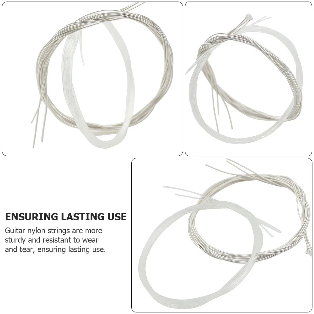 

6pcs Nylon For Classical Guitar, High Tension Durable Replacement, Acoustic Strings Set, Folk Guitar Strings Pack, Guitar