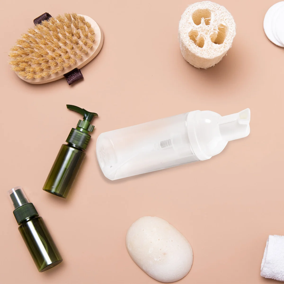 2 bottiglie riutilizzabili semplici dispenser da viaggio bottiglia con pompa contenitori ricaricabili a tenuta stagna per lozione shampoo