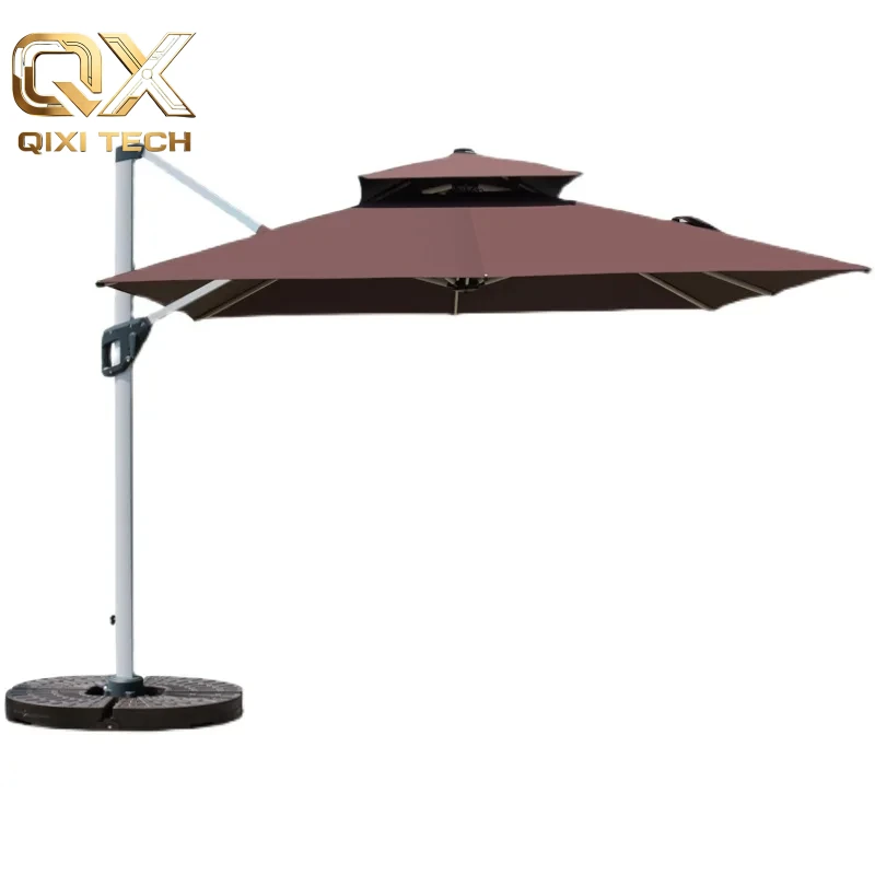 Large Roman Patio Umbrella Outdoor Sunshade Villa Garden Balcony Stall Waterproof Outdoor Parasol