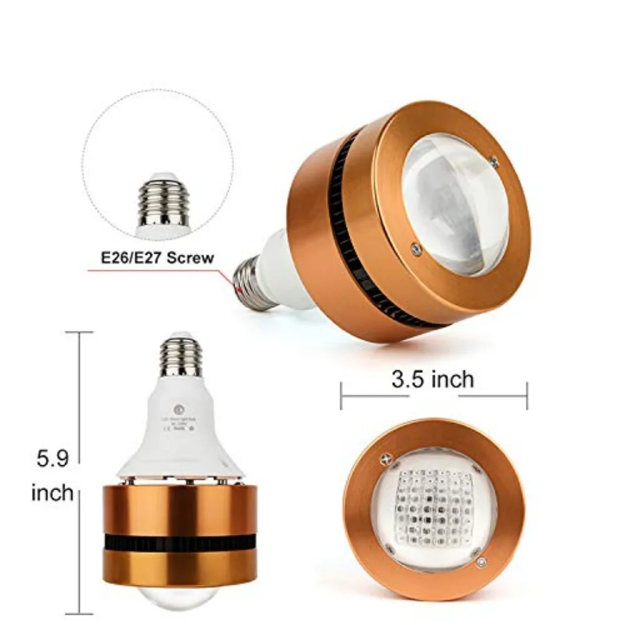 96W Red Light Therapy Bulb, PDGROW Upgrade COB 48 LED Deep Red Light Therapy Lamp Devices, 670 Nanometer Red Light and Near Inf