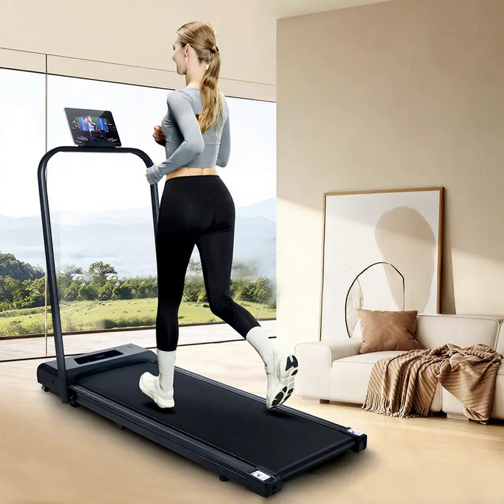 JMZ Treadmill Portable Folding Home Gym Fitness Equipment Manual Incline Bluetooth Speaker for Adults Compact Design Small