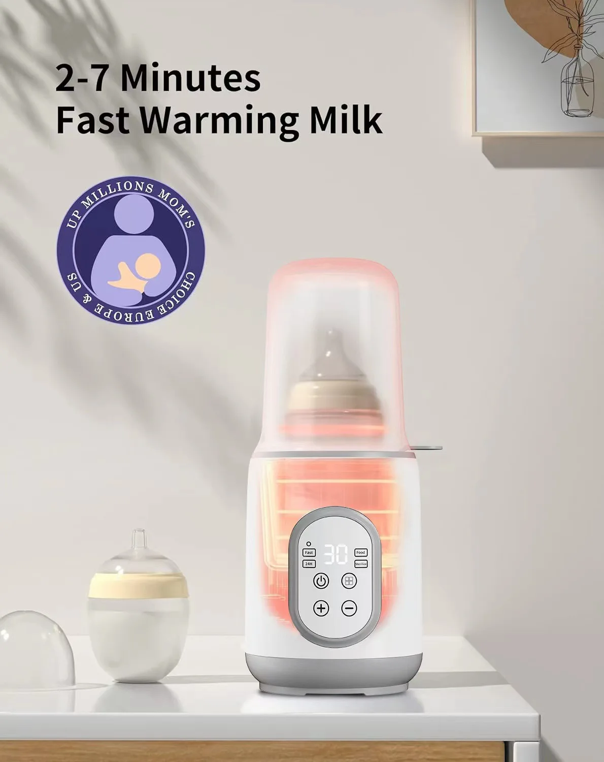 Multipurpose Baby Milk Warmer Nursing Bottle Breast Milk Heater Food Thaw Sterilize Baby Stuff