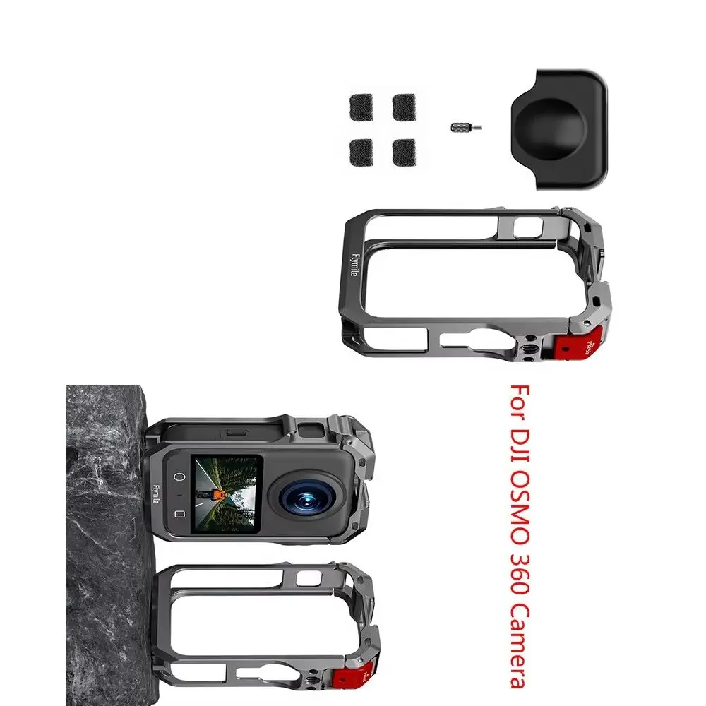 

Metal Cage Frame for DJI Osmo 360 Action Camera,Aluminum Housing Expandable Protective Frame Case with Lens Protection Cover
