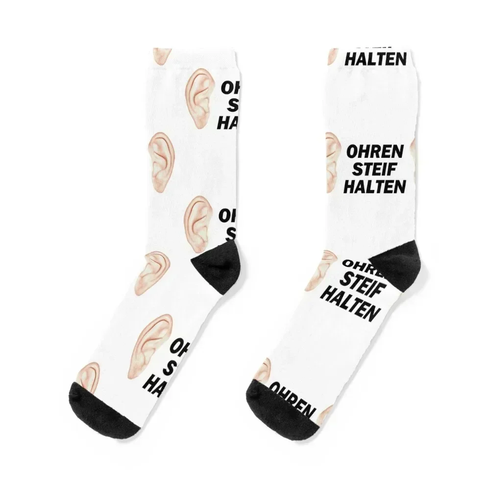 

Ohren Steif halten - Deutsche Memes Socks crazy luxury men cotton high quality Mens Socks Women's