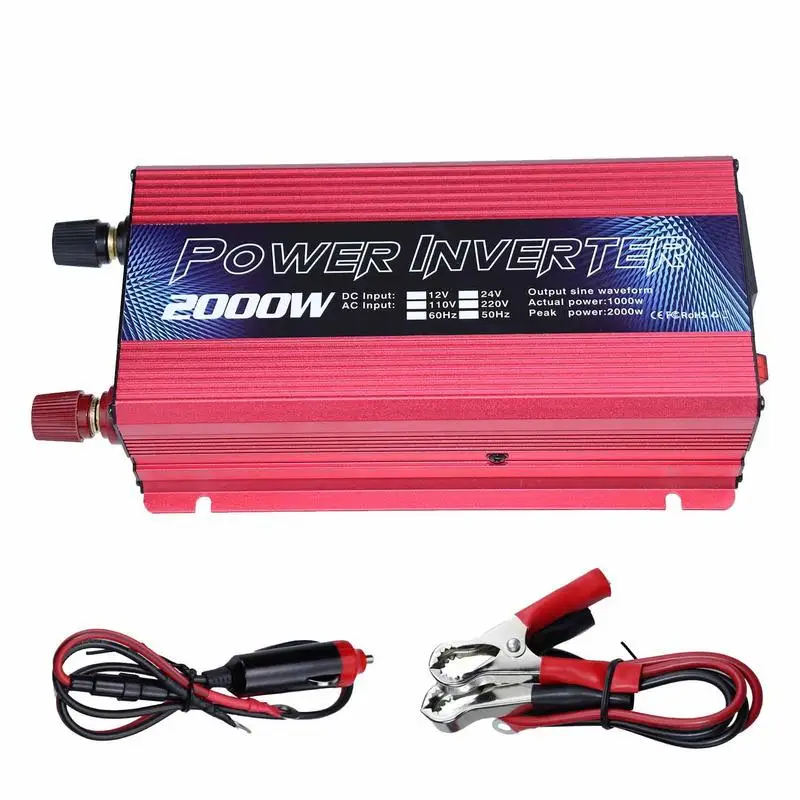 

Power Converter Inverter 2000W Durable Car Power Inverter For Vehicles Easy To Use Powerful Modified Sine Waves Inverter