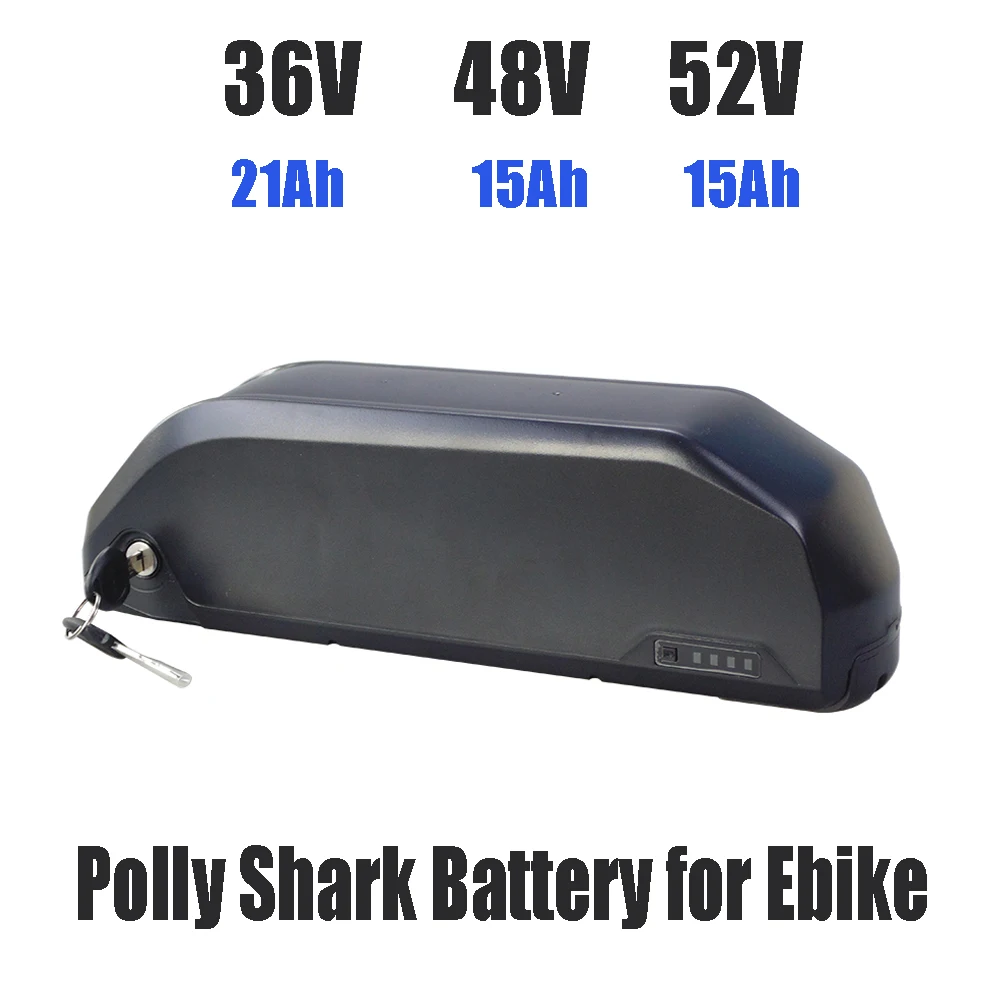 Reention DP6 Polly Shark Ebike Battery 36V 48V 52V 18650 Lithium Battery 13Ah 18Ah 18Ah for Bafang BBS02B BBSHD 1000/1200W Motor