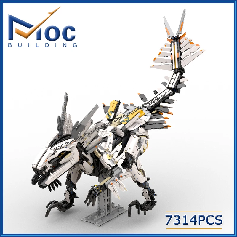 Hot MOC Building Blocks Classic Game Series Large Dinosaur Monster Model DIY Assembly Technology Bricks Creative Robot Toys Gift