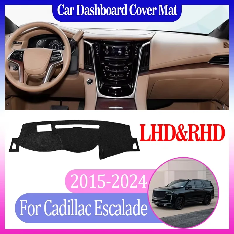 

Dustproof Anti-Slip Center Console Dash Mat For Cadillac Escalade 2015-2024 Car Sunshade Dashmat Dashboard Cover Mat Accessories