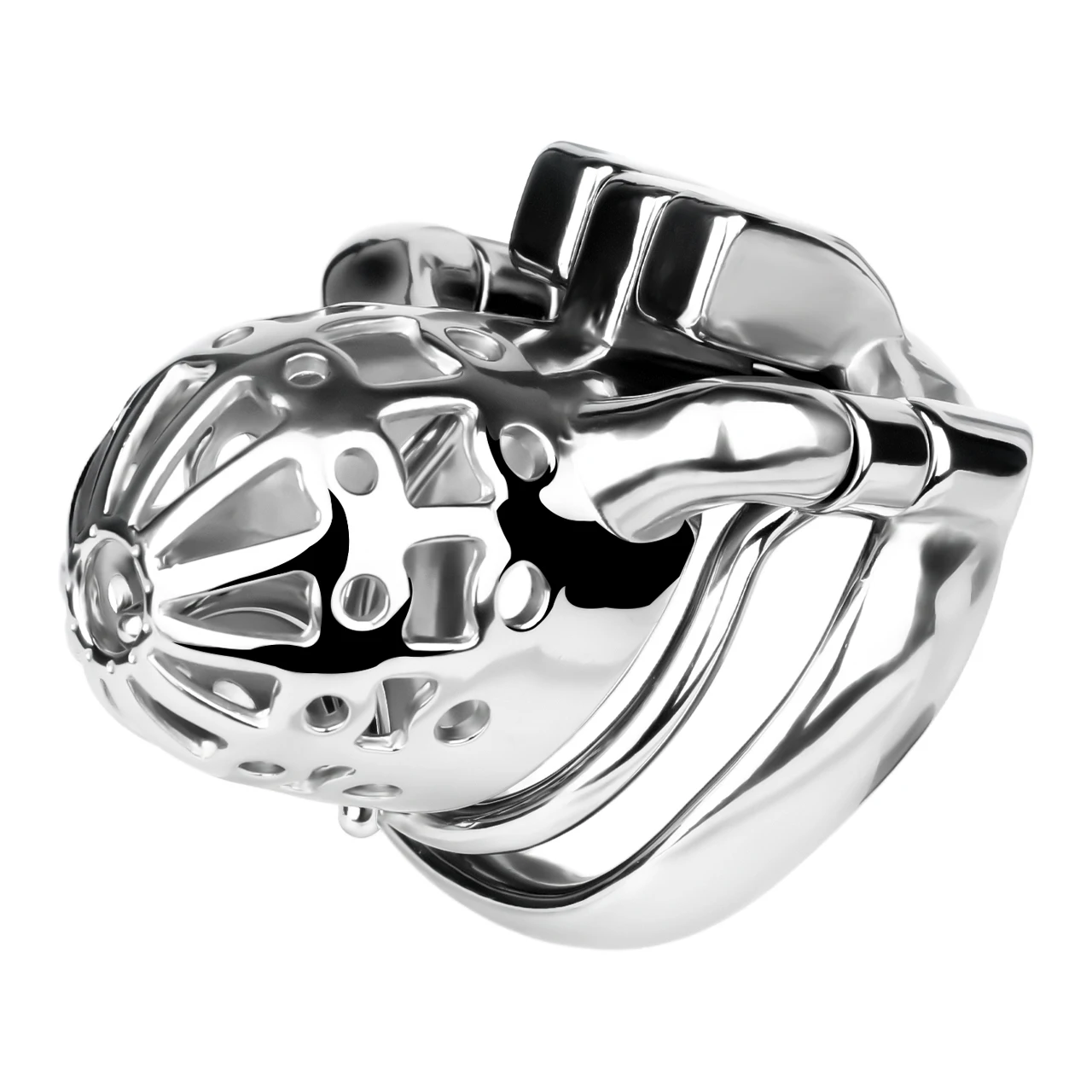 FRRK PA قفل قفص العفة للذكور مع حزام مساعد SM BDSM حشفة ثقب القضيب عبودية الامتناع عن ممارسة لعبة الكبار ألعاب الجنس