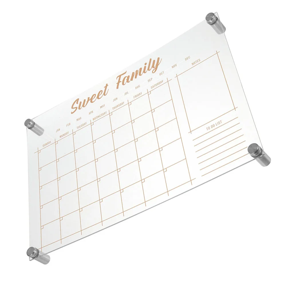 Acryl-Wochenplanung, transparentes Memoboard, zum Aufhängen, trocken abwischbar, Schreibtafel, Büro, Zuhause, Organizer, Schulbedarf