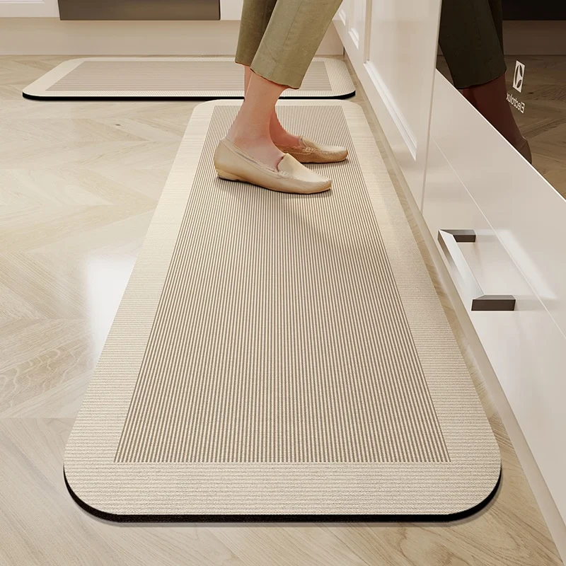 VIKAMA Long Corridor Dining Room Rug Are Water-Absorbent And Easy To Clean Kitchen Laundry Room Floor Mats And Home Decorations.