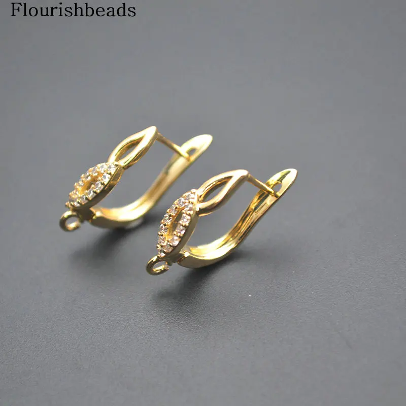 

30 шт., застежки для сережек с двойным глазом в форме глаза золотого цвета с проволокой для ушей