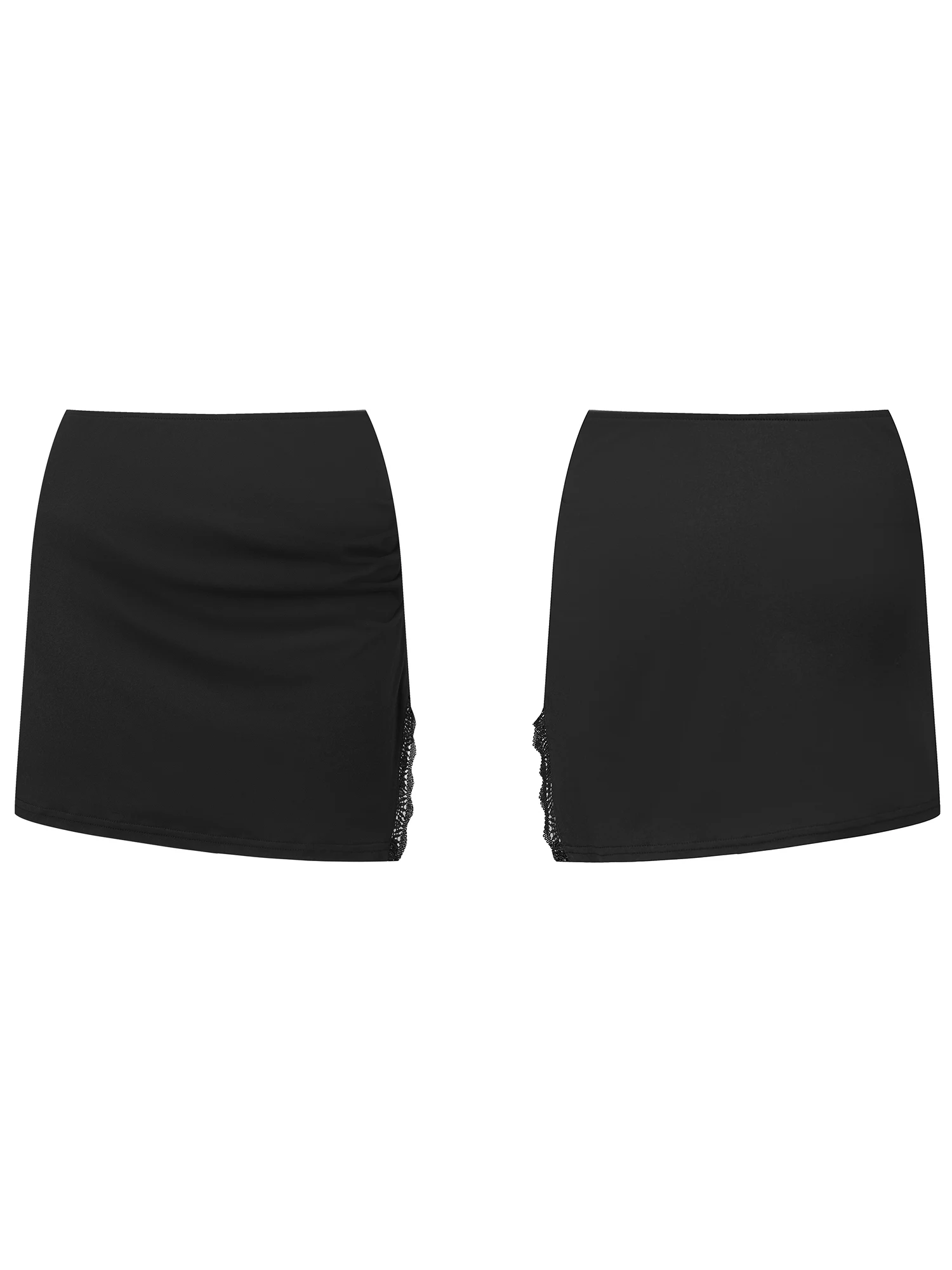 

Women s High Waist Pleated Mini Skirt with Belted Detail Elegant A-Line Solid Color Short Skirt Chic Office Wear