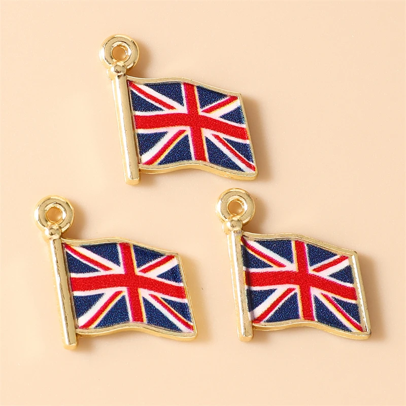 20 Stück niedliche, gemischte Emaille-Anhänger mit Nationalflaggen verschiedener Länder zum Basteln von Schmuck, Halsketten, Ohrringen, Armbändern, DIY-Bastelarbeiten und als Geschenk. – Detail 14