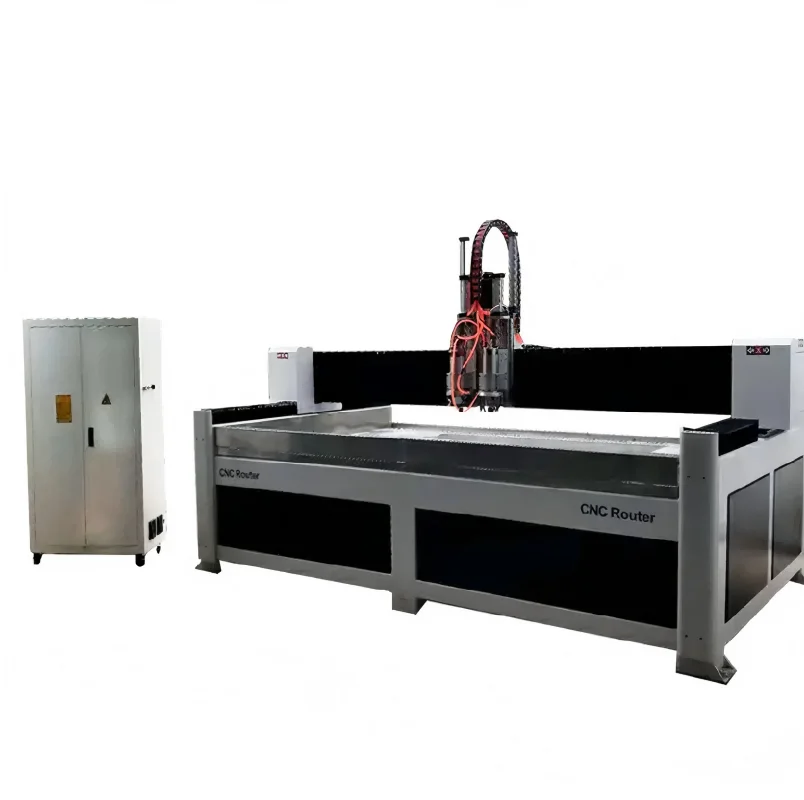 Industrial Dual Head CNC Machine 5.5KW Motor & Engine for Glass Cutting Grinding Stone Slab Drilling 1300mm Y-Axis REMEYA