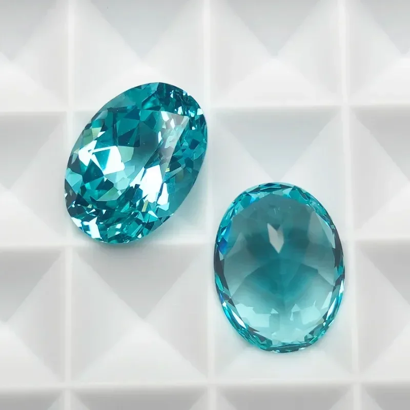 

TOP Lab Grown Paraiba Top Quality Created Sapphire Oval Cut Gemstone for Diy Jewelry Making Materials Selectable AGL Certificat