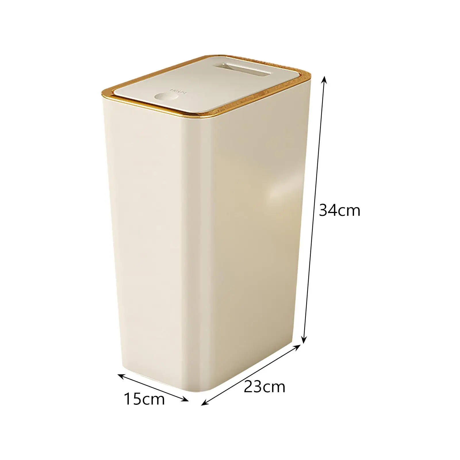 Slim Narrow Garbage Can Rectangular Dustbin Rubbish Container Trash Can with Lid Kitchen Wastebasket for Kitchen Entryway