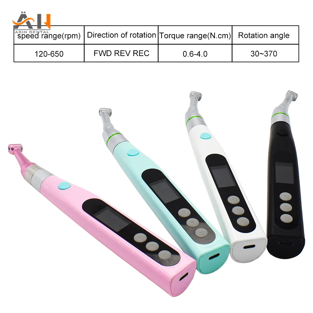 16:1 Reduction Contra Angle Dental Endo Motor Endodontic Treatment Root Canal Therapy Colorful Wireless Dental Equipment