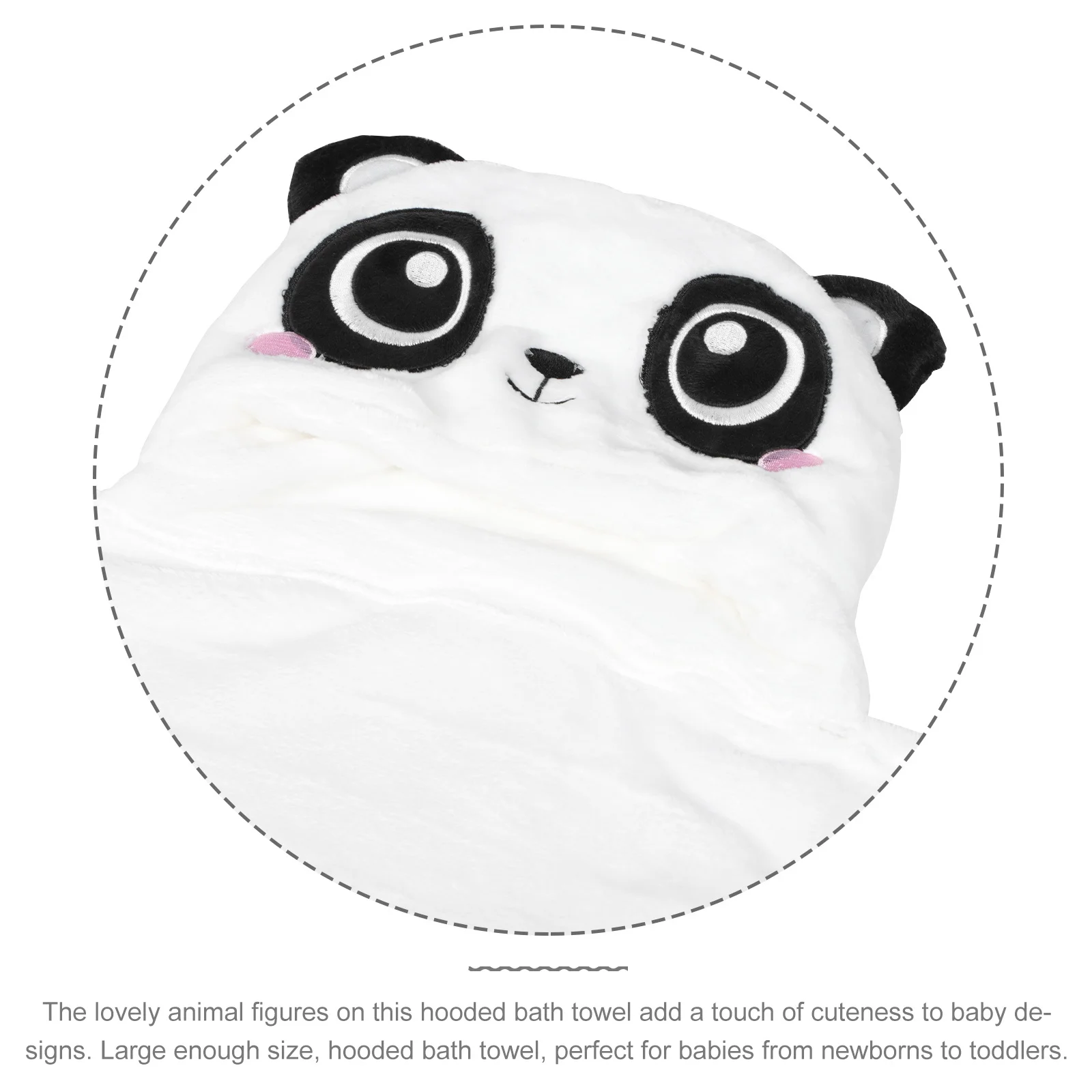 Ręcznik kąpielowy ultra miękki flanelowy, bardzo chłonny, z nadrukiem kreskówkowym, wygodny ręcznik dla malucha, szlafrok dziecięcy do kąpieli pod prysznic.