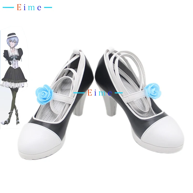 Ayanami Rei Cosplay Shoes EVA Cosplay Props PU Anime Leather Shoes Halloween Carnival Boots Custom Made