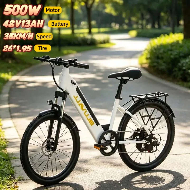 ZEEGR H1 Light Electric Bike 500W Motor 48V13Ah Battery 26 Inch Tire E-Bike Commuter Men and Women Can Ride Electric Bicycle image 2