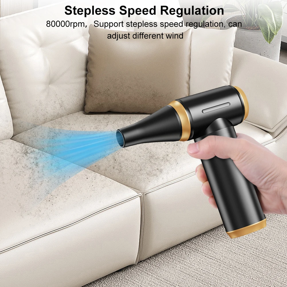 Portable Compressed Air Duster 80000RPM Brushless Motor Handheld Dust Blower Mini Electric Cordless Cleaner Wireless Air Blower