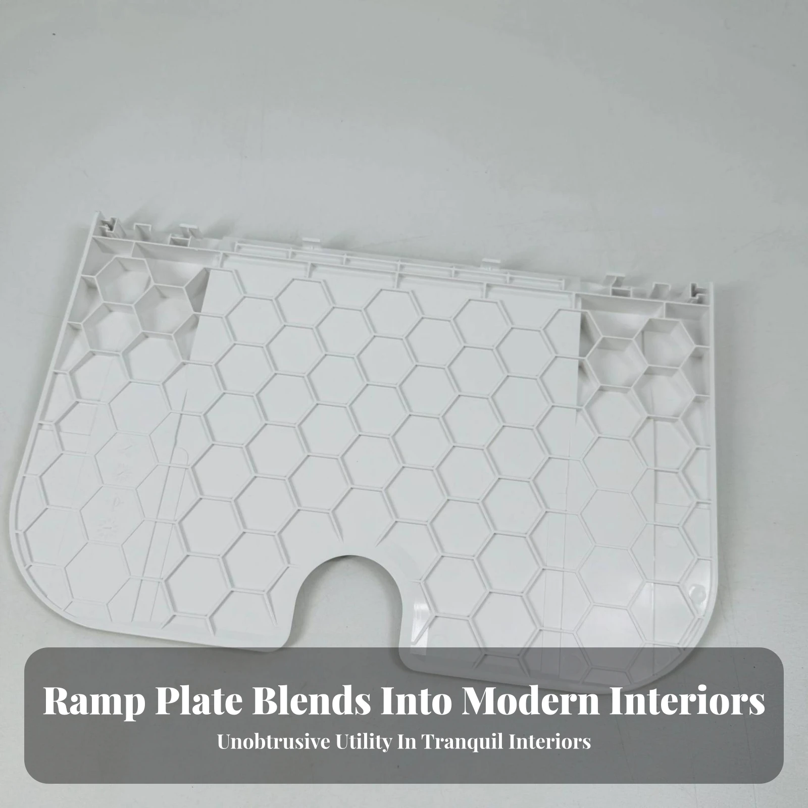 Dock Ramp with Traction Sections Low-Profile Vacuum Base Station Ramp Molded Guarding for Home