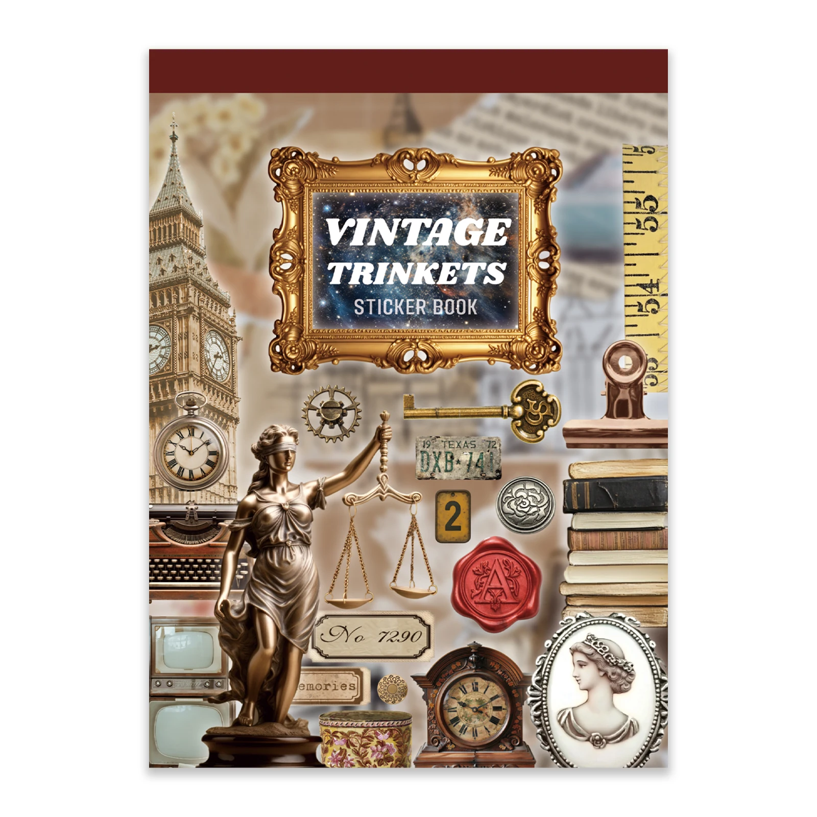 Vintage Trinkets Sticker Books, Aesthetics Stickers For Planner Scrapbooking, Journaling, Laptop, Water Bottles Art Gift