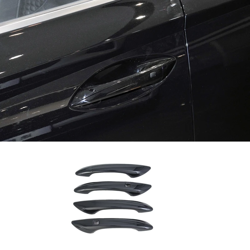 For Hyundai Sonata DN8 2024 Carbon Fiber Car Exterior Door Handle Cover Decorative Trim Accessories