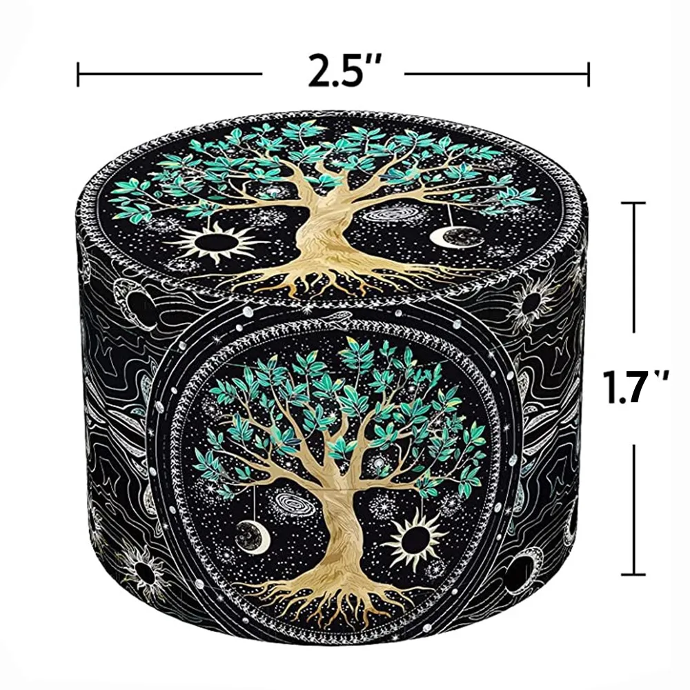 Molinillo de Metal a base de hierbas para fumar tabaco, accesorio para Hierbas secas de dibujos animados de 60MM, árbol de la vida azul y verde, sol