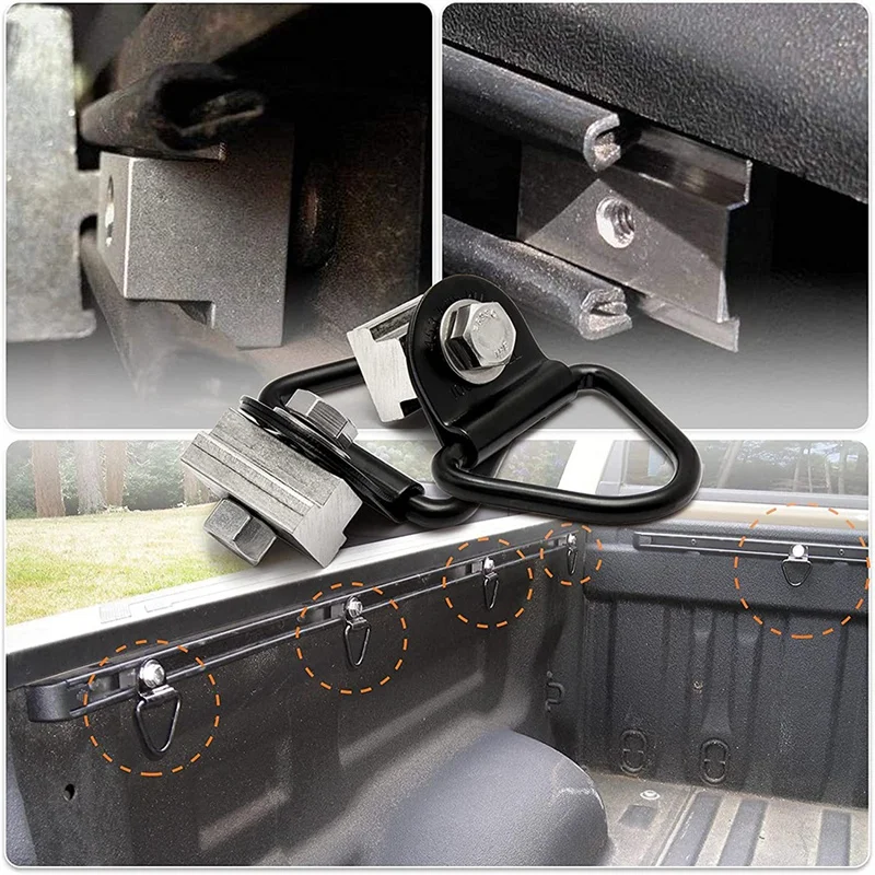 Bed Deck Rails Cleat Tie Down Anchors Rings Trailers Hook Cargo Bolt For Toyota Tacoma