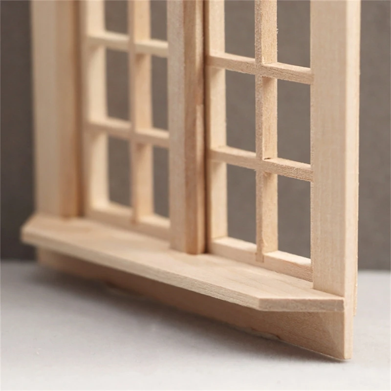 Miniature Window Panel for Dollhouses 1 12 Scale Houses Toy Accessory