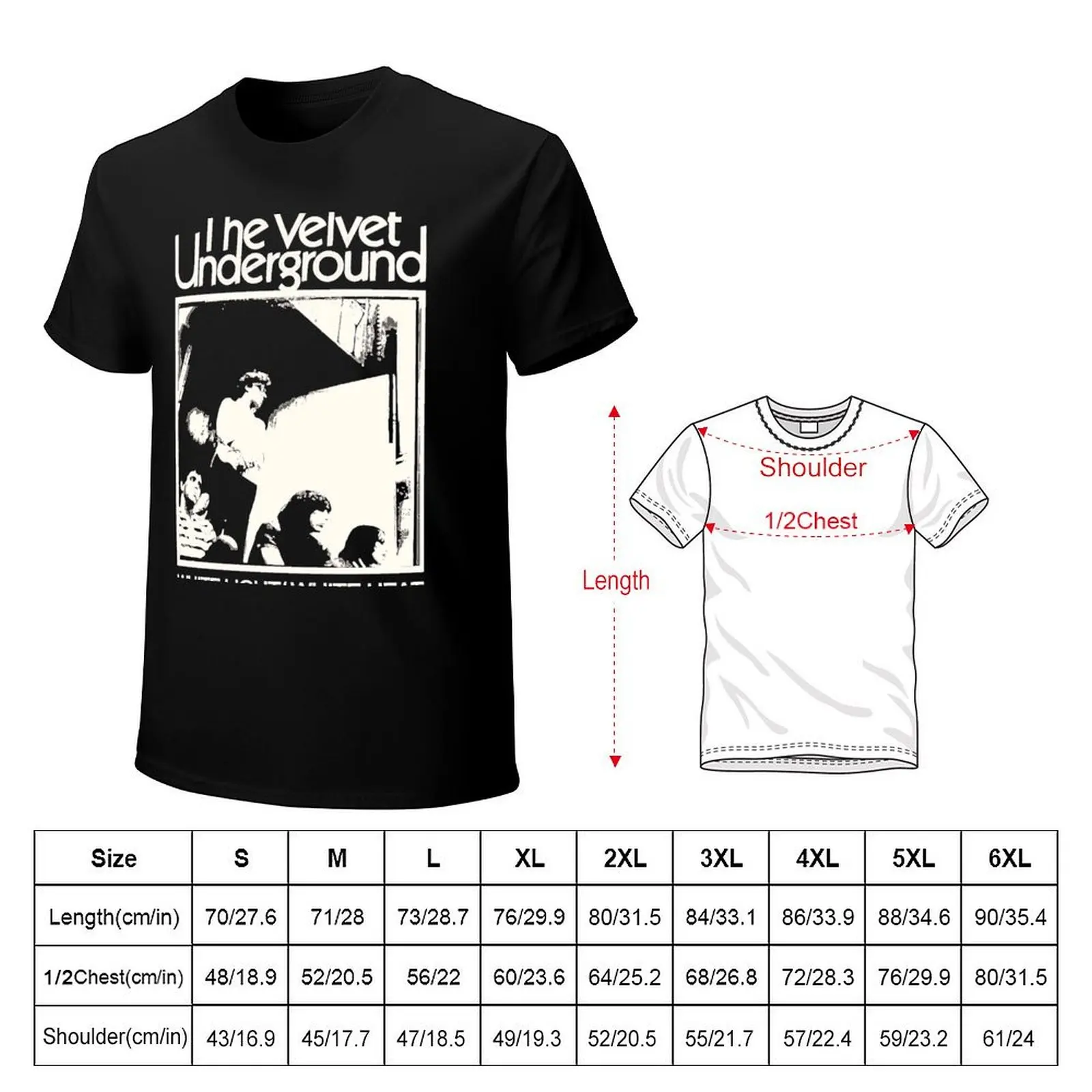 The Velvet Underground band T-Shirt Large Size Loose Casual Tee