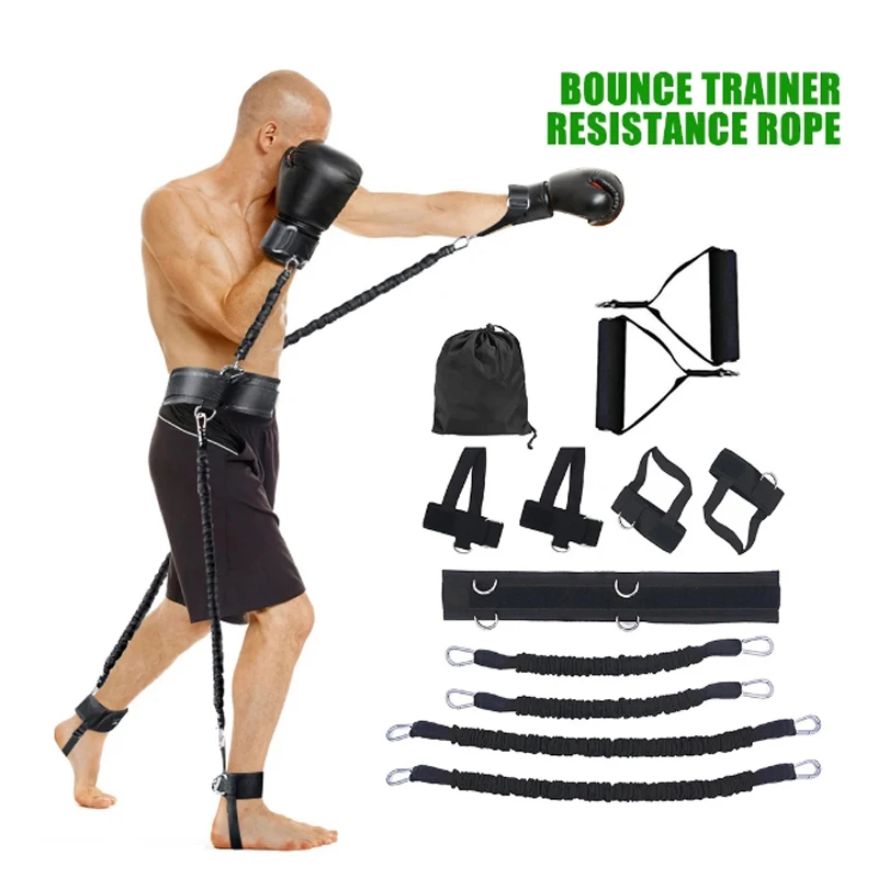 

Fitness Bounce Trainer Rope Resistance Bands Exercise Equipment Basketball Tennis Running Leg Strength Agility Training Strap