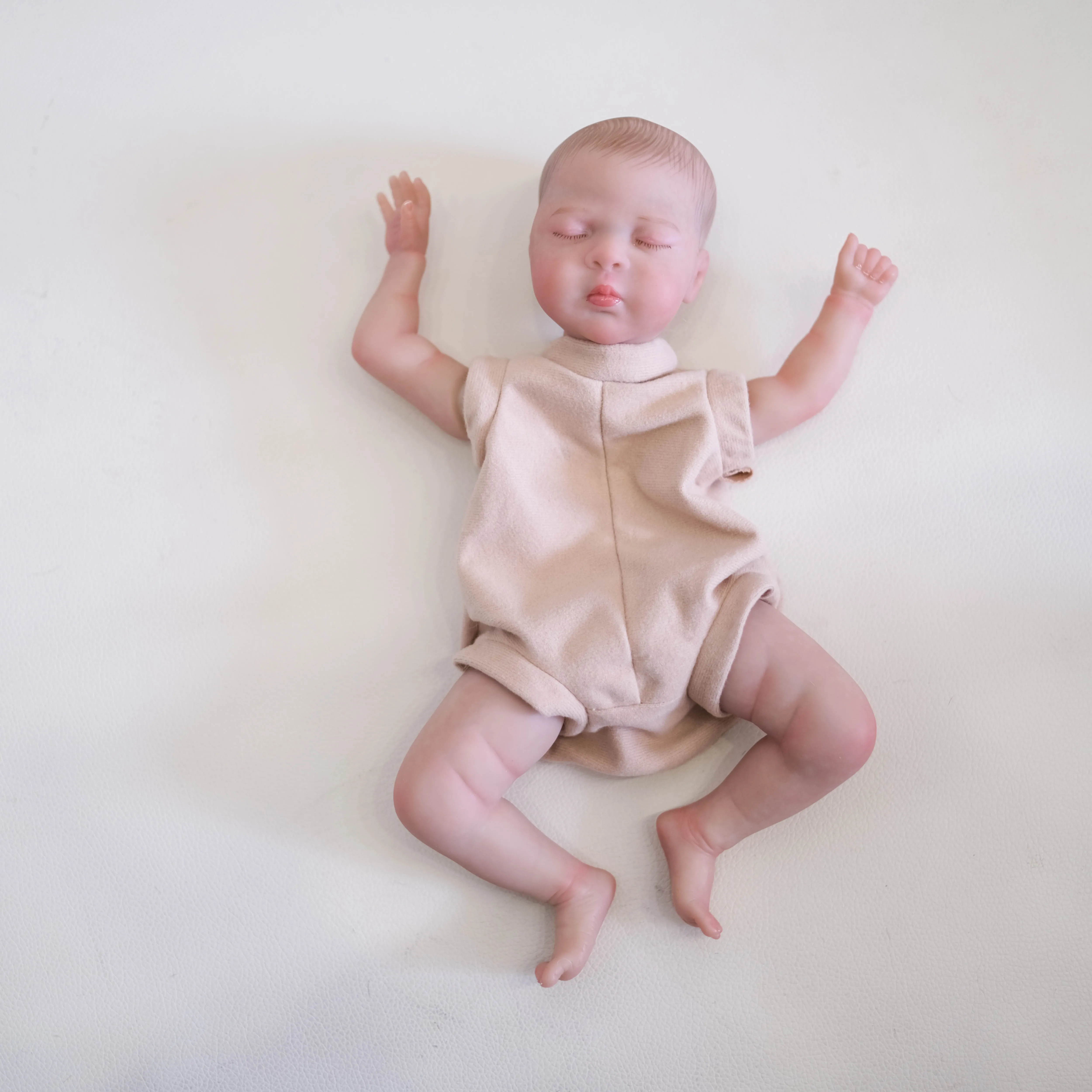 NPK 10inch luna Finished Newborn Baby Doll Size Already Painted Lifelike Soft Touch Flexible finished Doll Parts