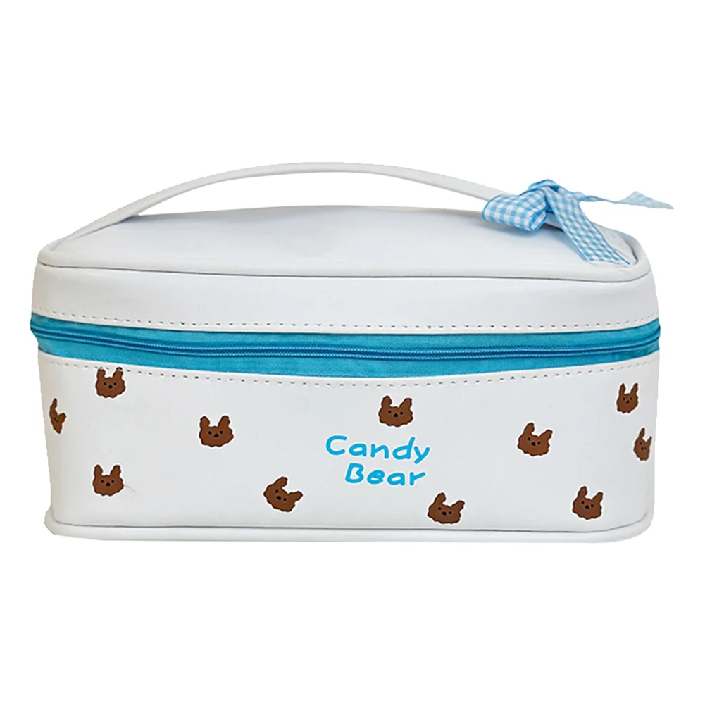 

Мягкий пенал из искусственной кожи, большой вместительный пенал с цветочным принтом, многоцелевой милый ящик для хранения для детей, студенческие принадлежности