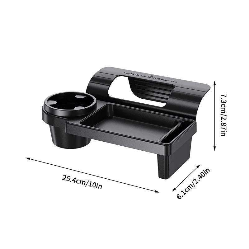 Caja organizadora multifuncional para coche, organizador con portavasos, estante de almacenamiento colgante, bolsillo para ventana y puerta lateral, piezas interiores