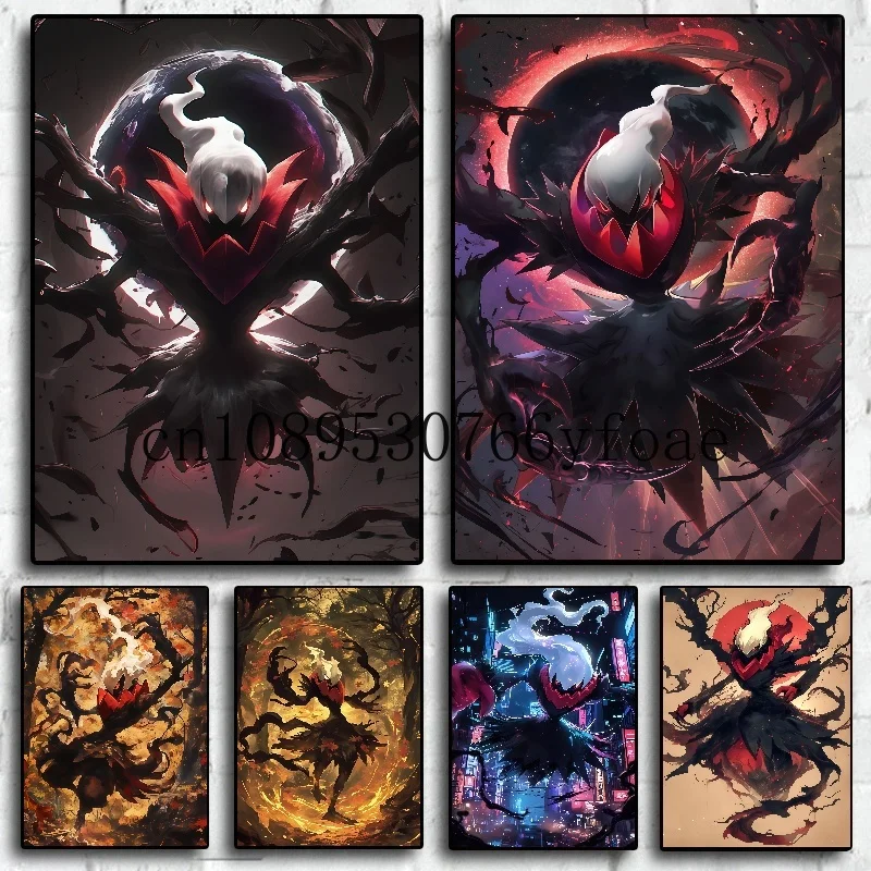 

Classic Pokemon HD Canvas Painting Anime Figures Darkrai Poster Print Watercolor Wall Art Picture Modern Home Decor Kids Gifts