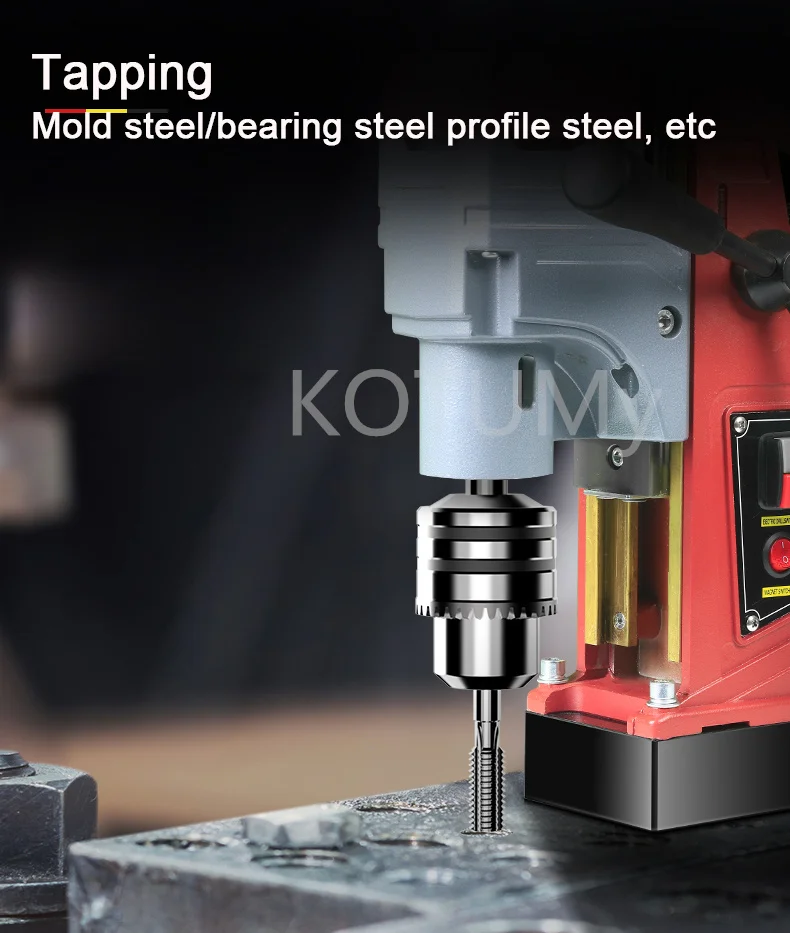 AX13/AX16 Magnetic Drill Press Electric Bench Drilling Rig Machine Multifunctional Magnetic Drill for Shipbuilding Steel Plate