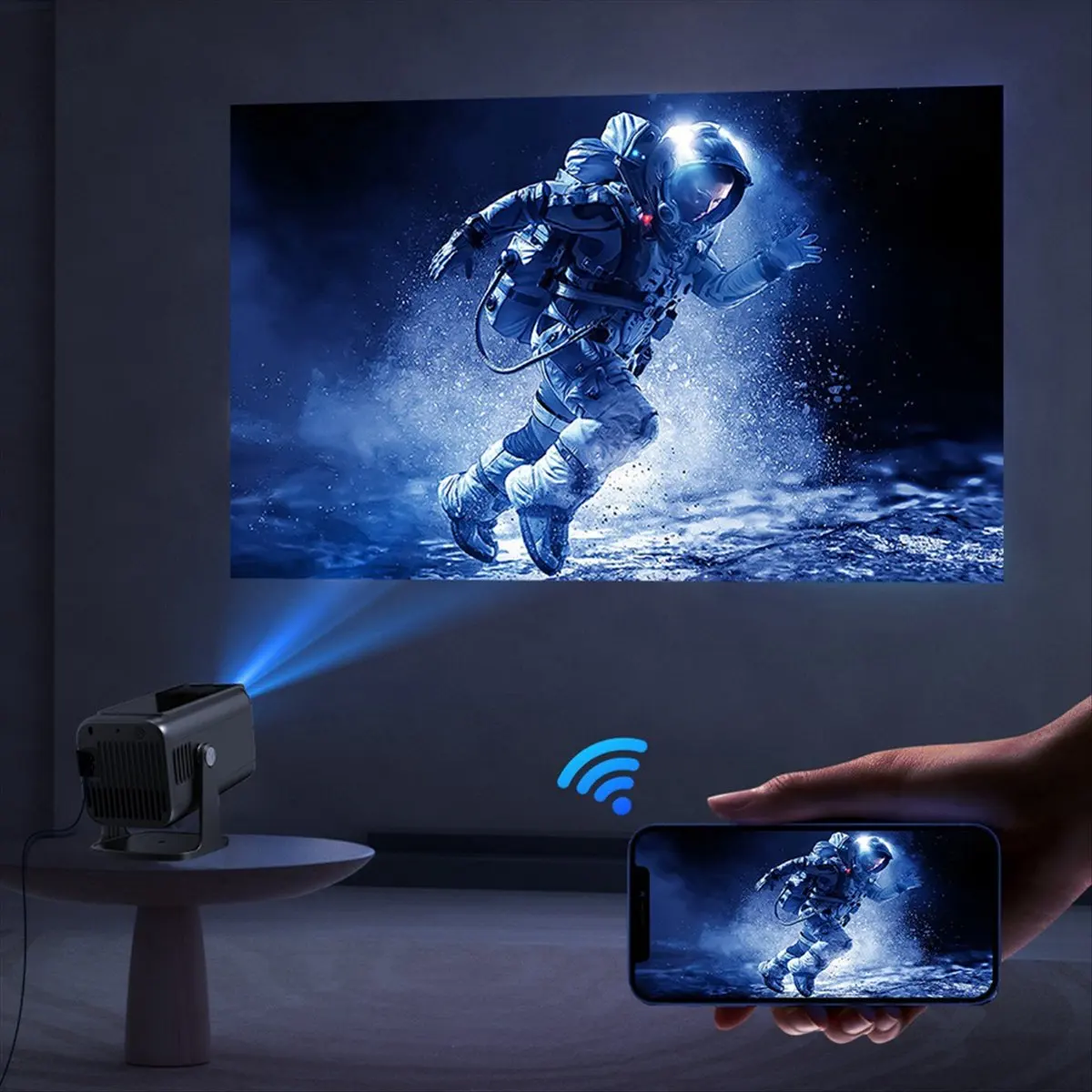 

T28C H320 Smart TV Projector Android 13 Wifi6 300 ANSI 180° Flexible BT 5.0 Beamer 1920x1080P Projetor Home Theater US Plug