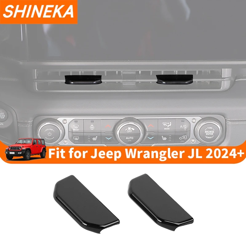 SHINEKA Car Centre Control Dashboard Air Conditioning Vent Outlet Decoration Cover for Jeep Wrangler JL Gladiator JT 2024 Up