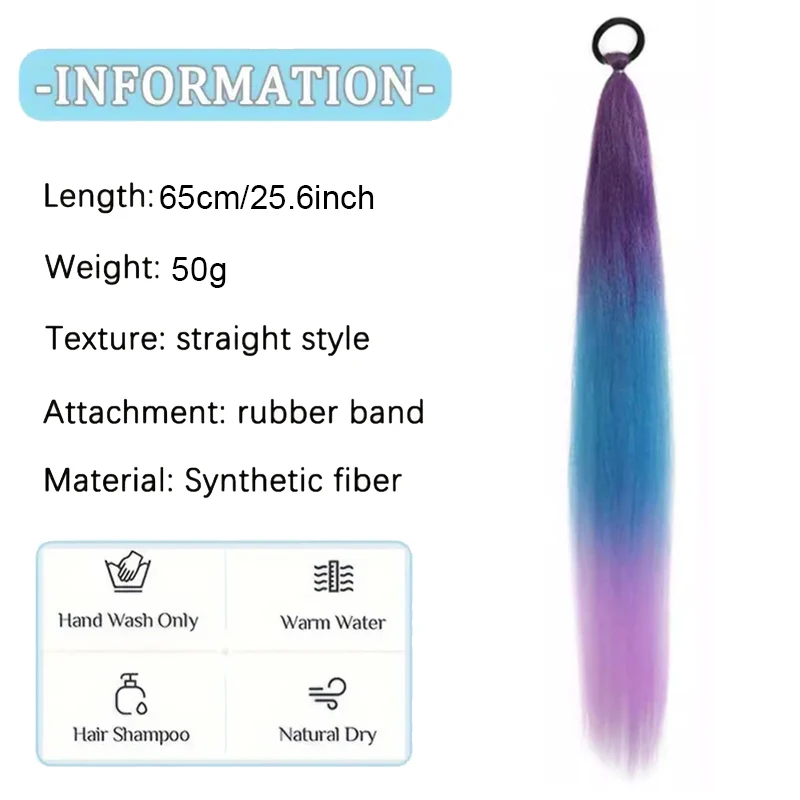 Hairband style synthetic ponytail safety elastic band for easy styling women's synthetic fiber wig suitable for all occasions